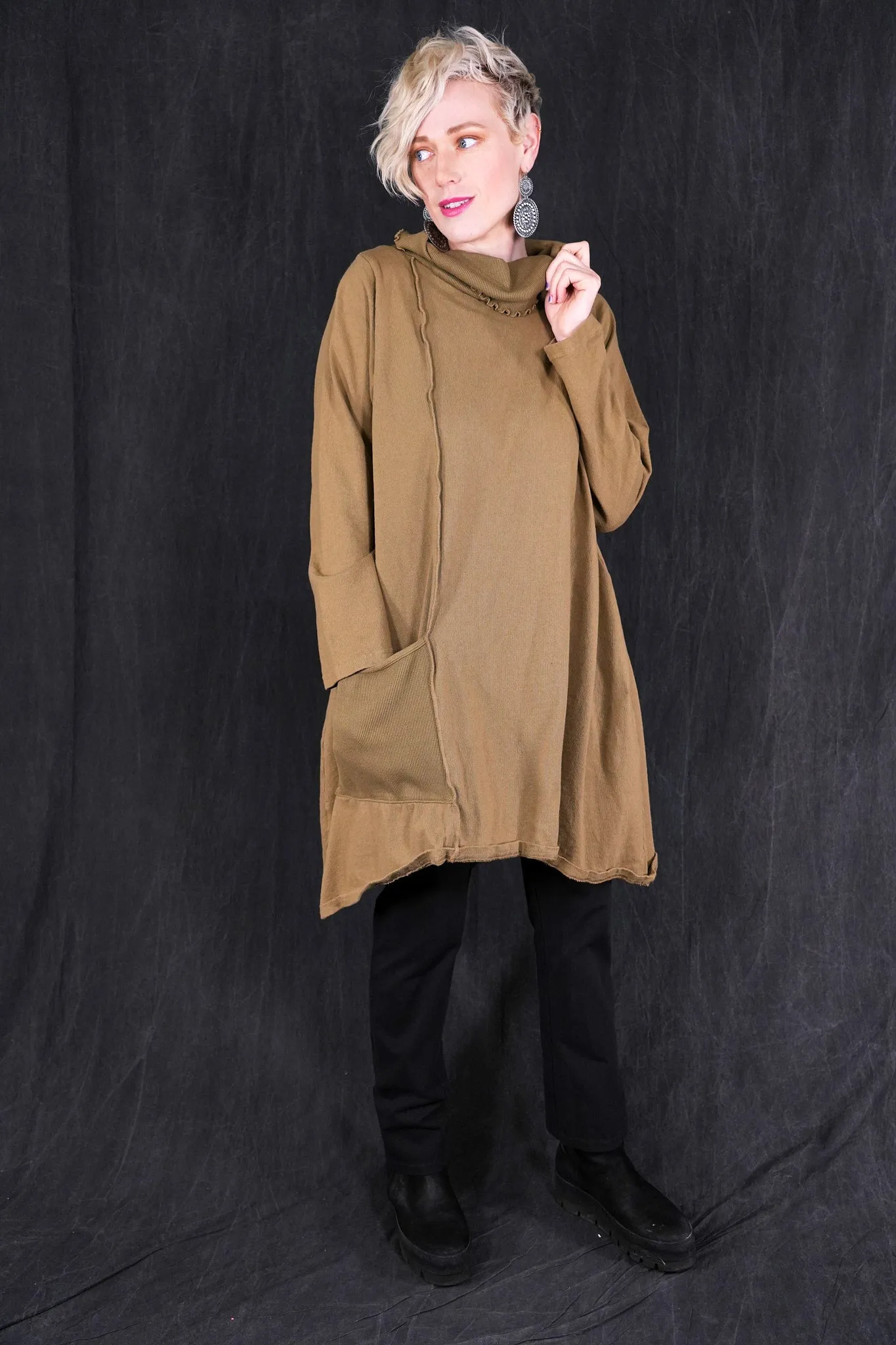 2362 Heavy Eco Cotton Pocket Tunic Coyote
