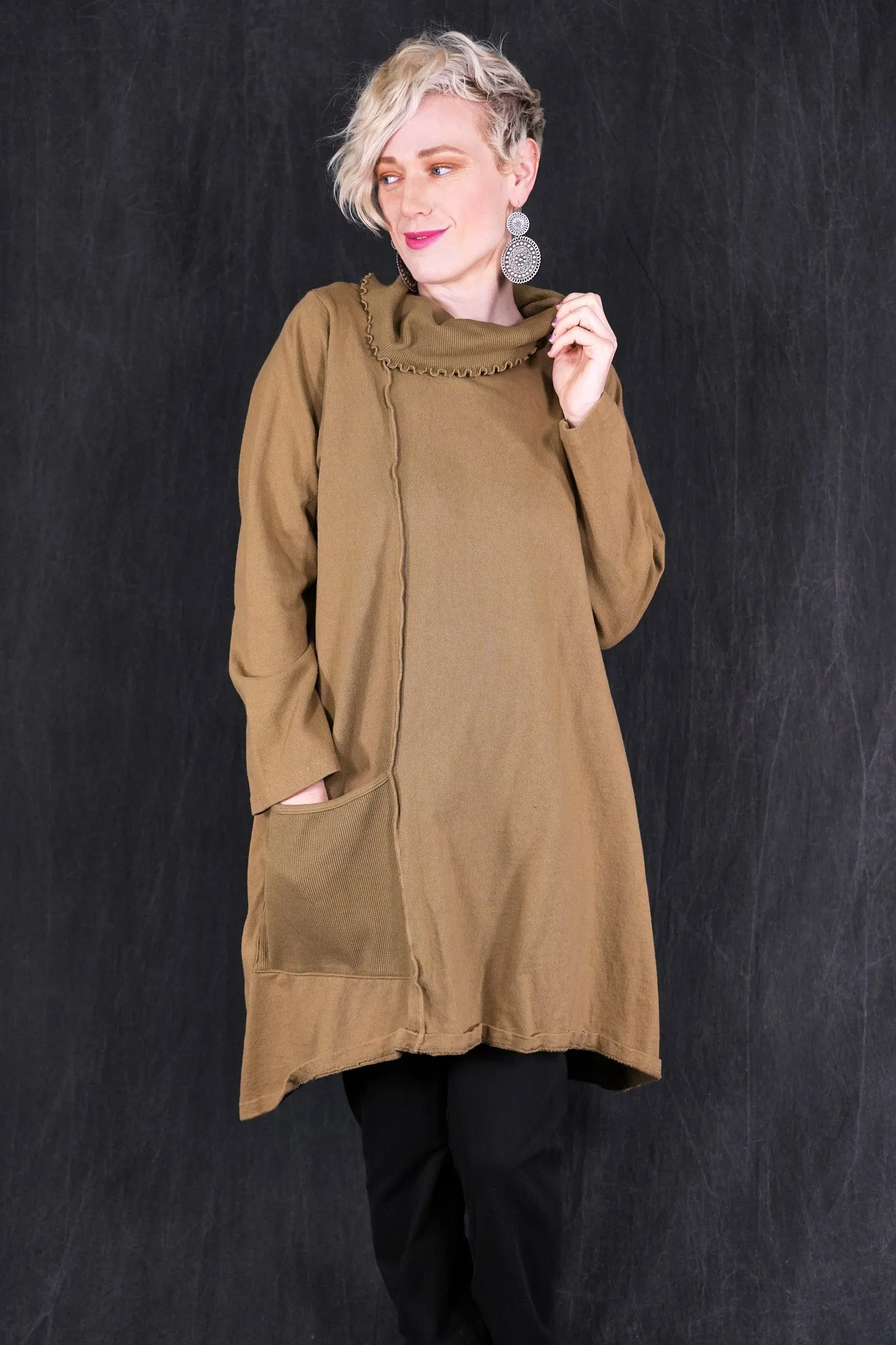 2362 Heavy Eco Cotton Pocket Tunic Coyote