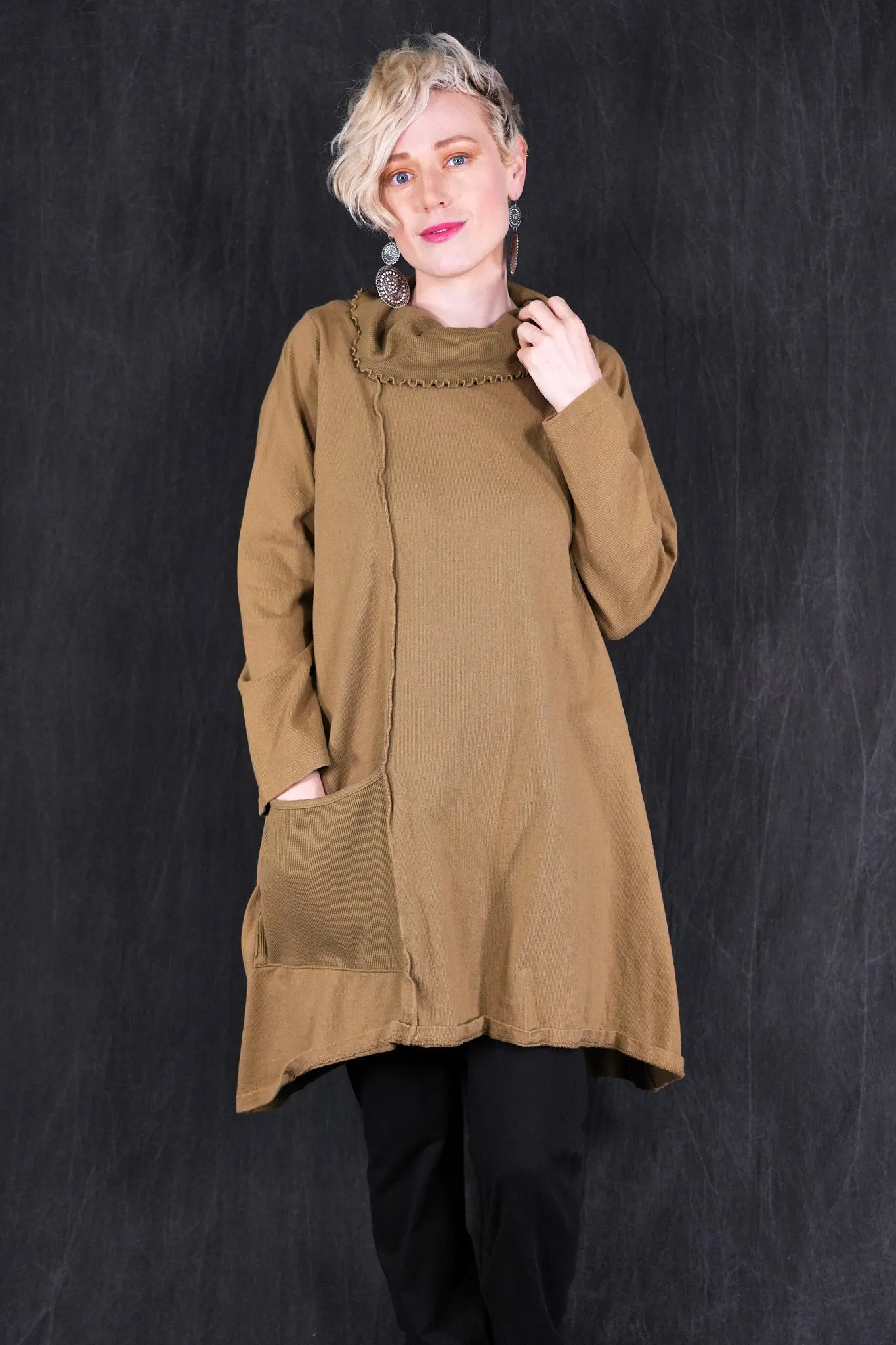 2362 Heavy Eco Cotton Pocket Tunic Coyote