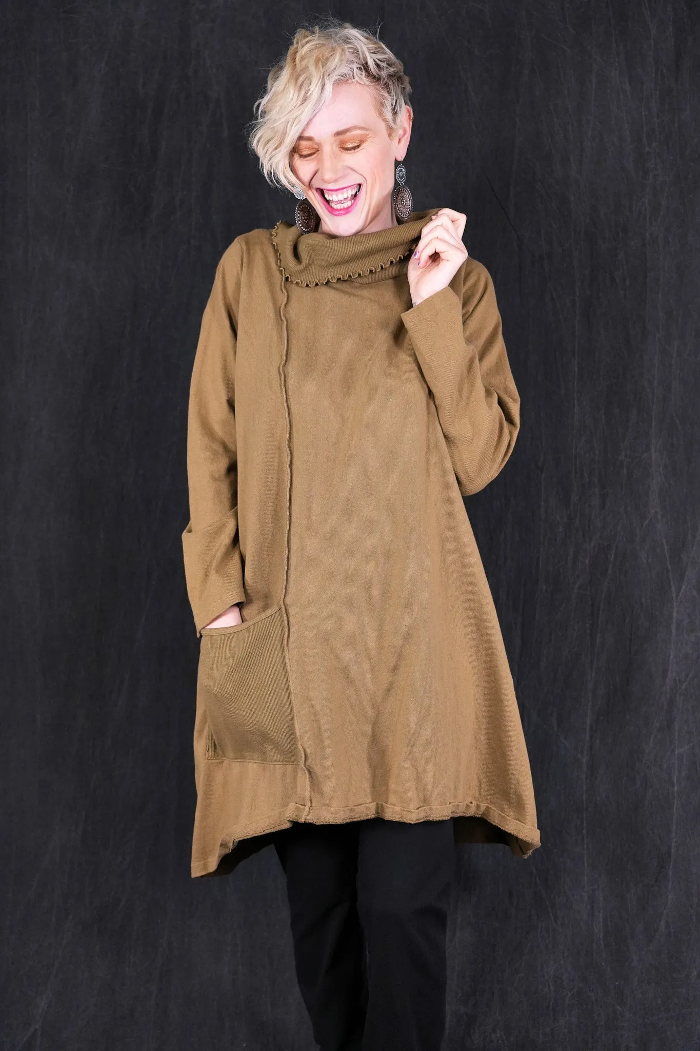 2362 Heavy Eco Cotton Pocket Tunic Coyote