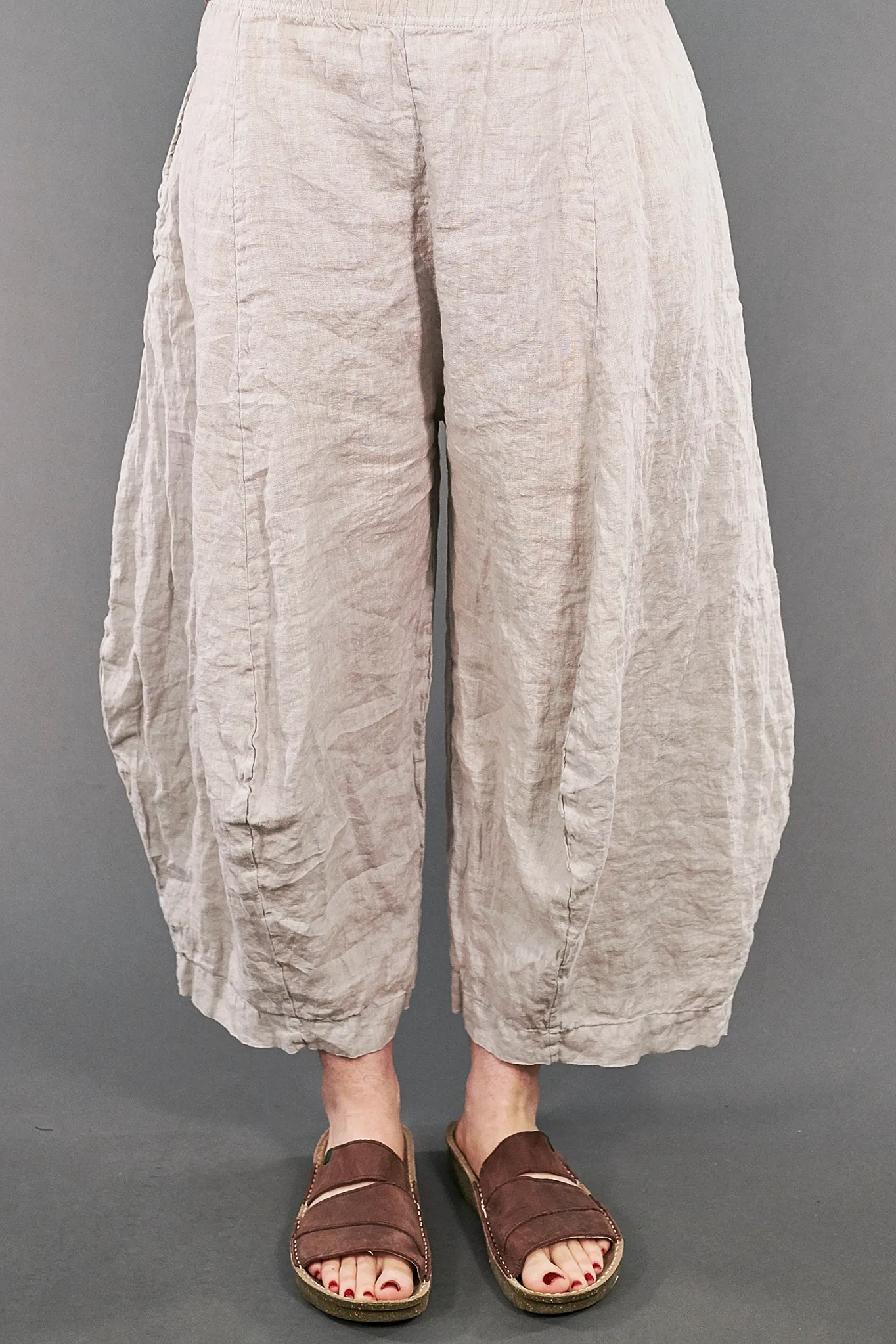 3187 3D Linen Crop Fog-U