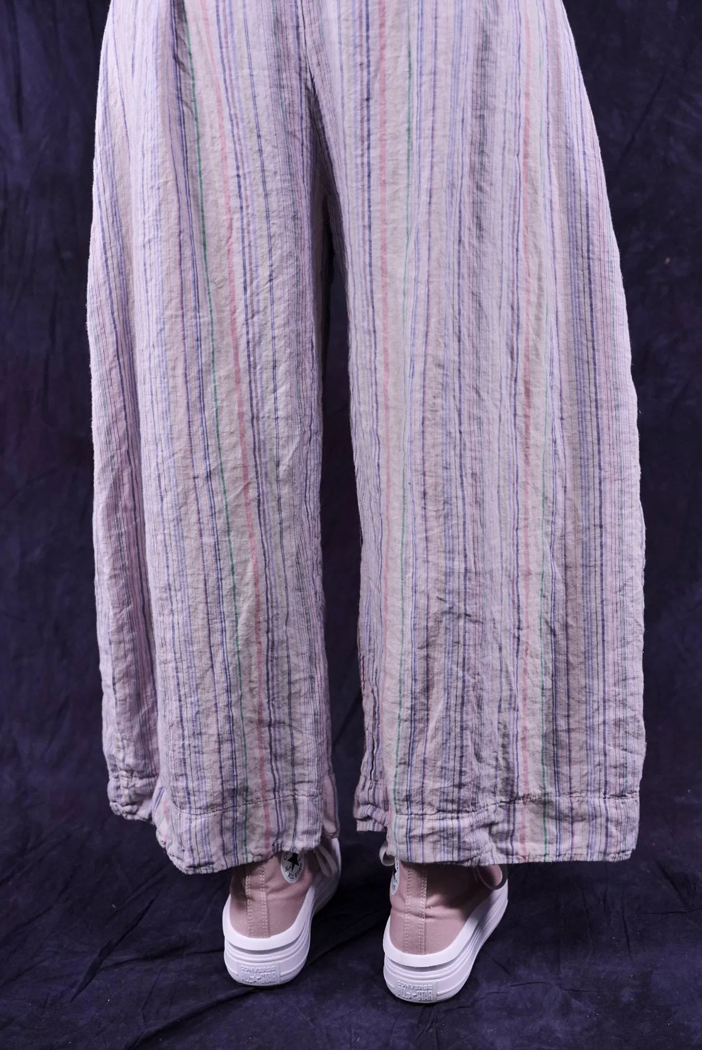 3240 Multi Stripe Linen Mojo Pant Rice Paper