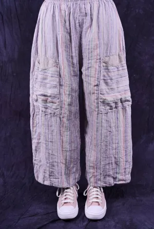 3240 Multi Stripe Linen Mojo Pant Rice Paper