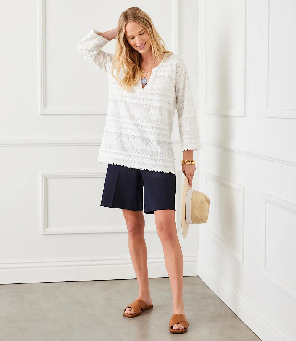 3/4 Sleeve Embroidered Tunic