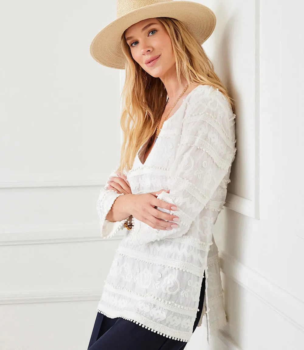 3/4 Sleeve Embroidered Tunic