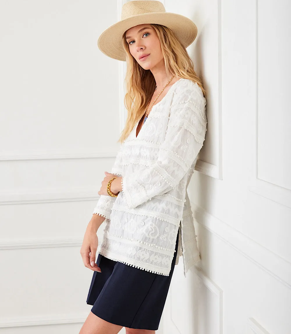 3/4 Sleeve Embroidered Tunic
