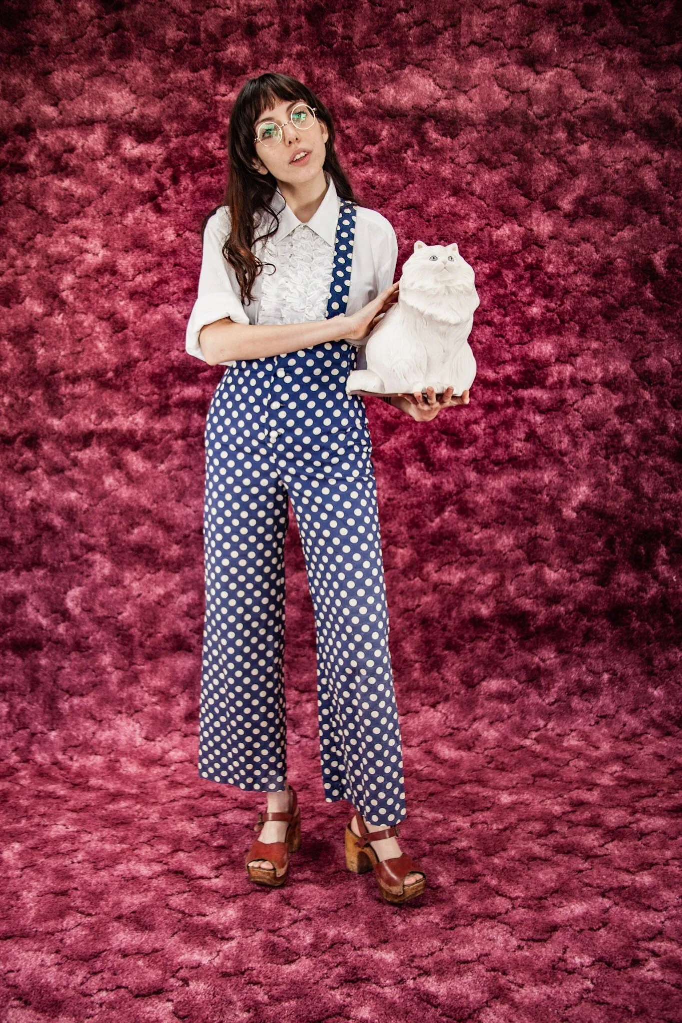 60’s POLKA DOT SUSPENDERS BELLS / 26