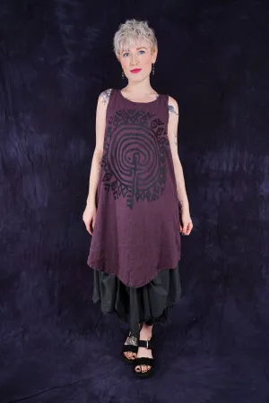 6220 Linen Scoop Hem Midlayer Fig-P