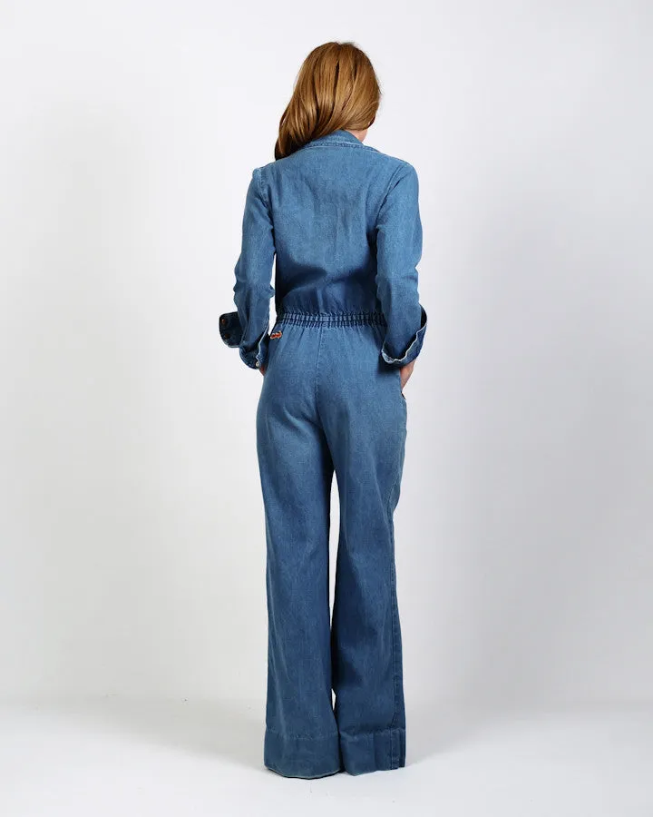 70s Denim Bellbottom Jumpsuit
