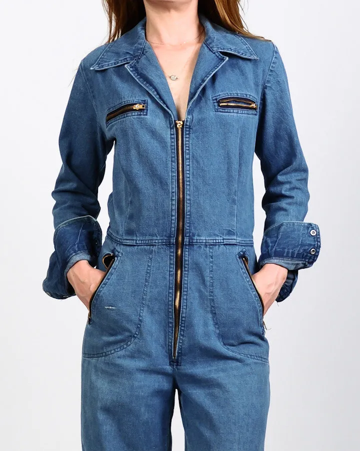 70s Denim Bellbottom Jumpsuit