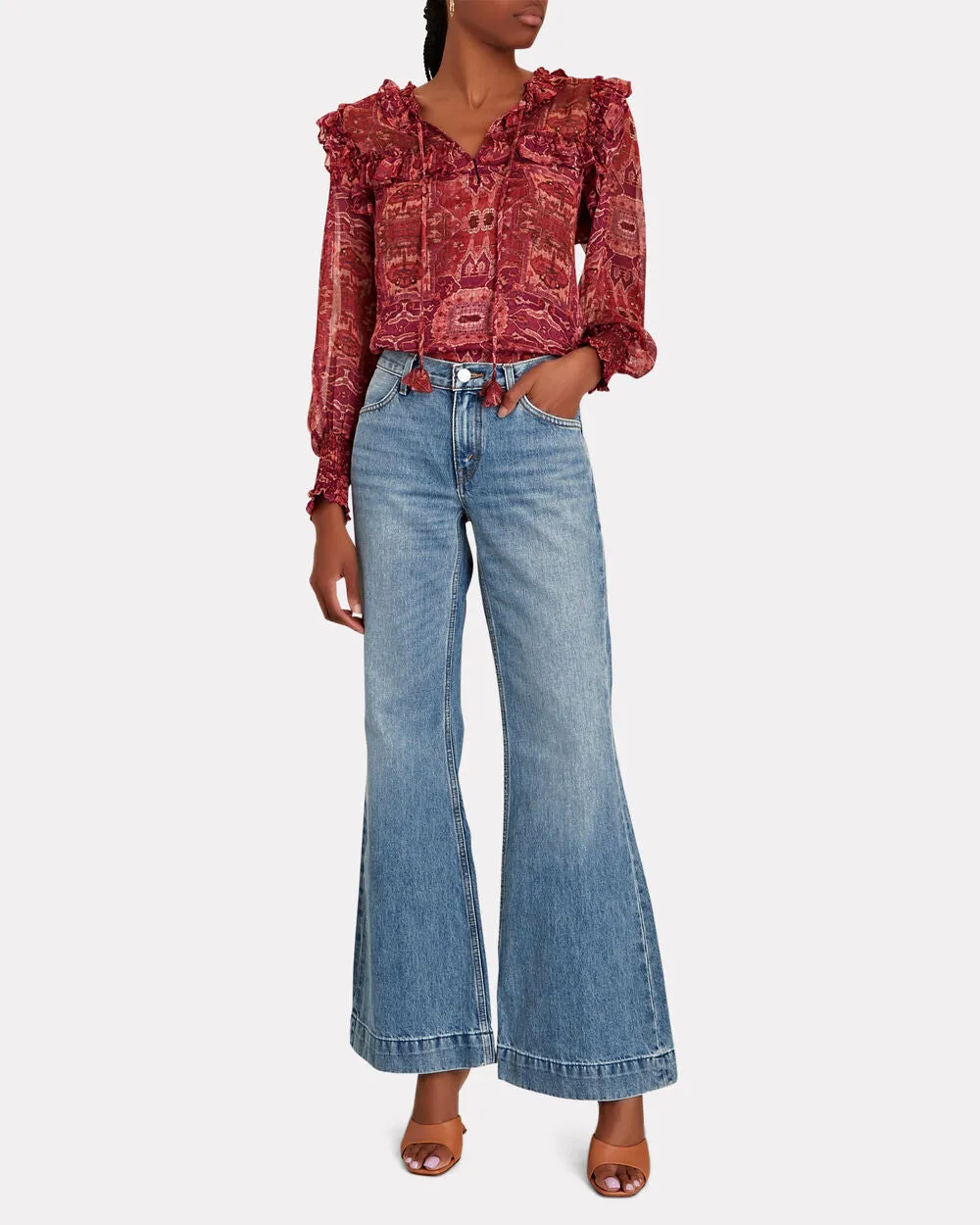 70s Low-Rise Bell Bottom Jeans