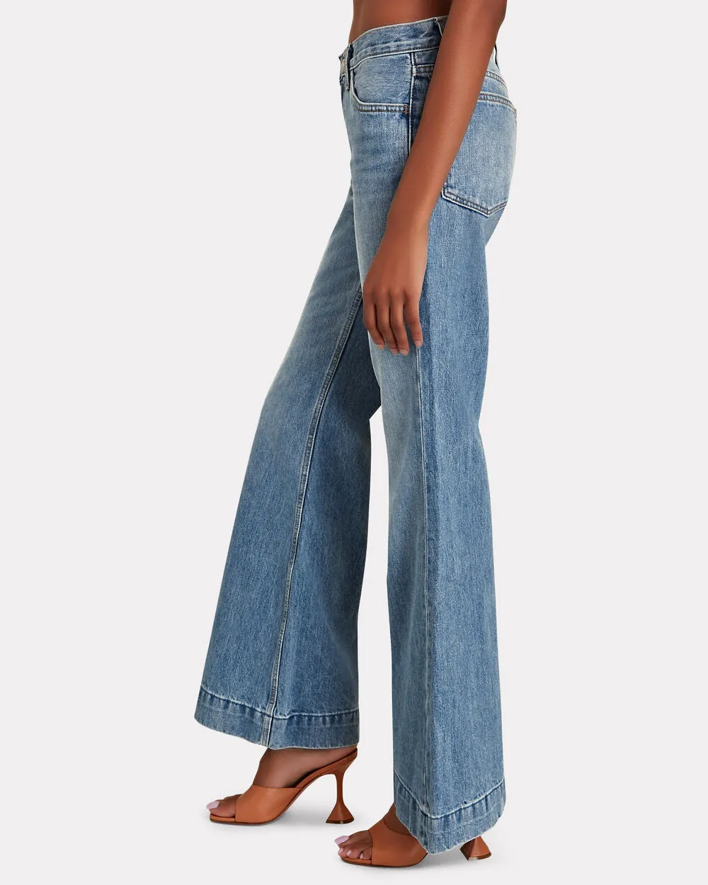 70s Low-Rise Bell Bottom Jeans