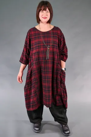 7114-Cabin Plaid Dress