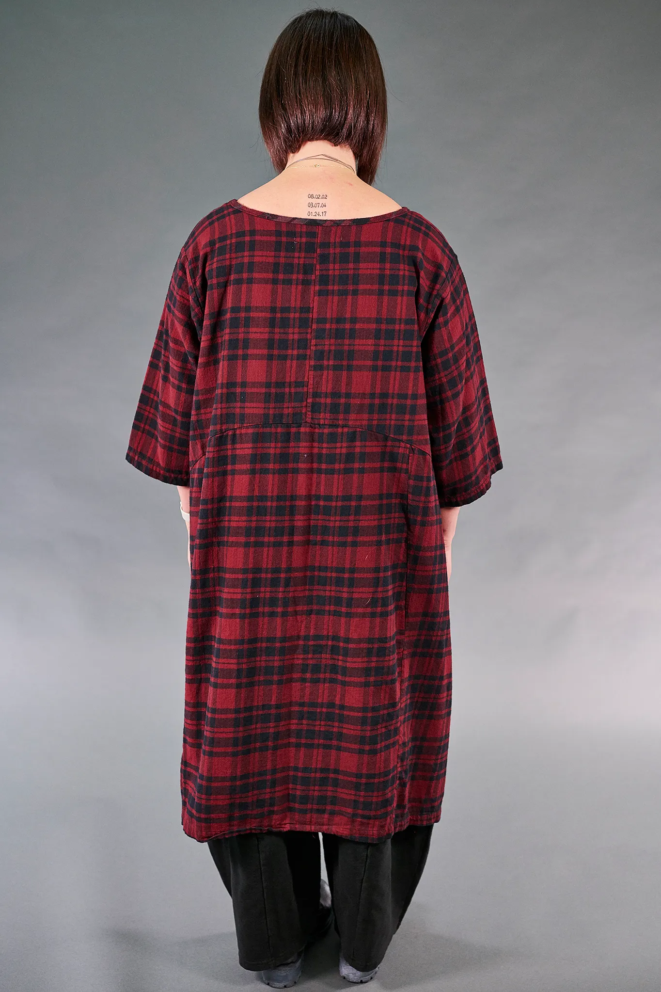 7114-Cabin Plaid Dress