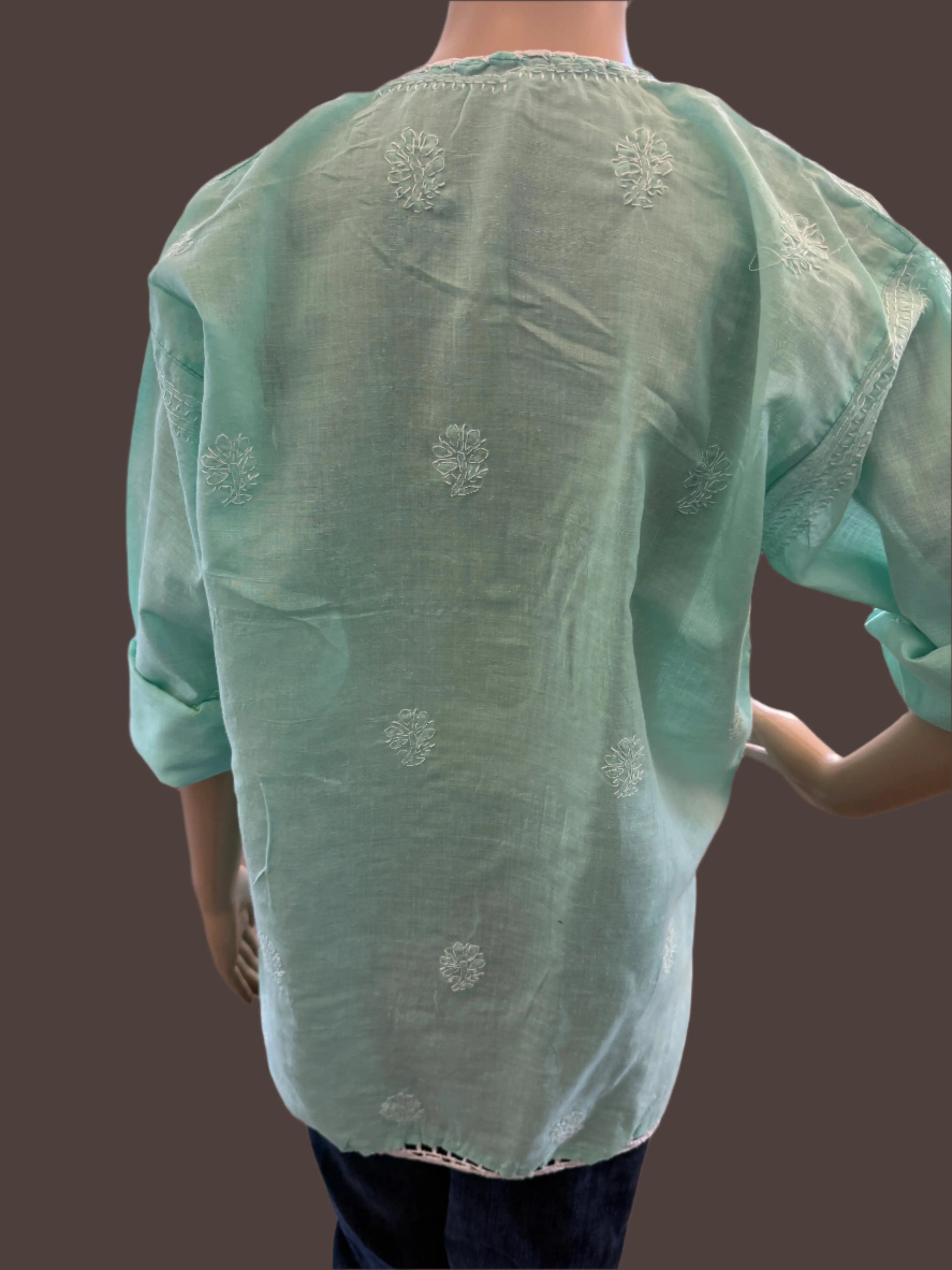 Abby Pastel Green chikankari