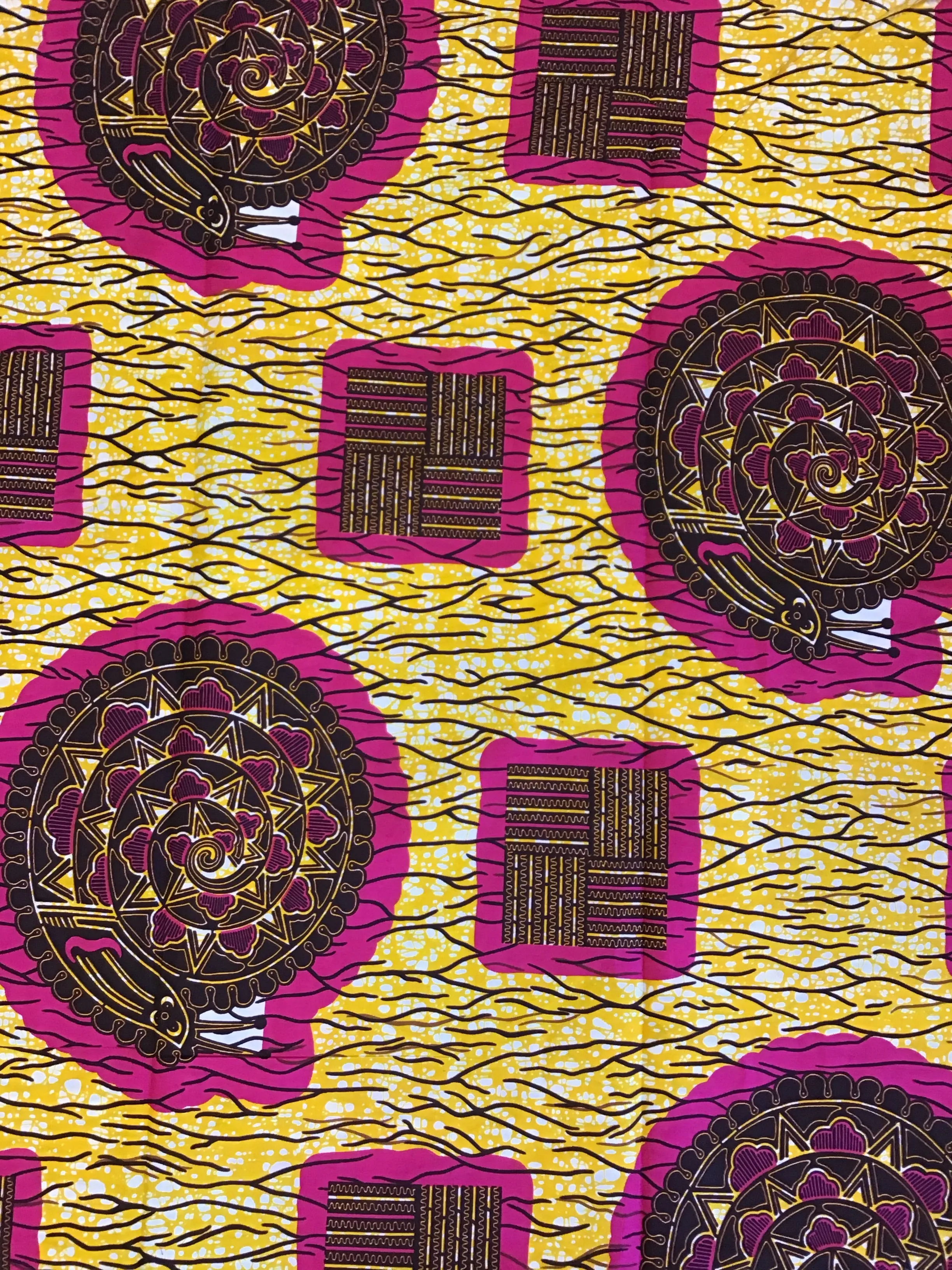 African wax black Print