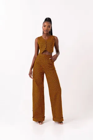 AGBANI African print CROP WAISTCOAT