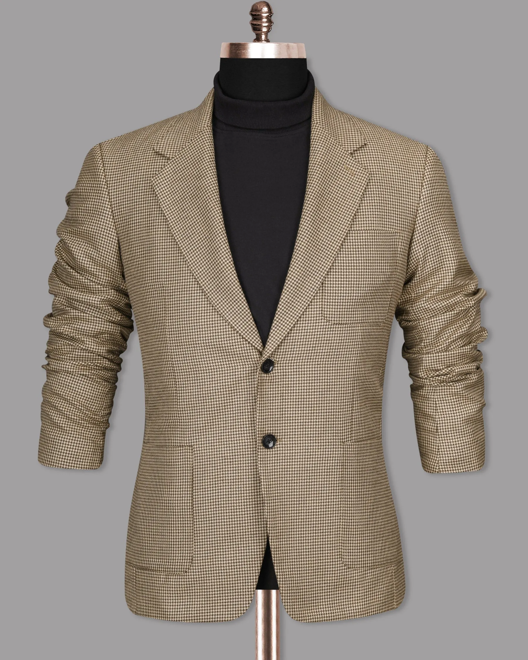 Akaroa with Millbrook Brown Houndstooth Wool Rich Blazer