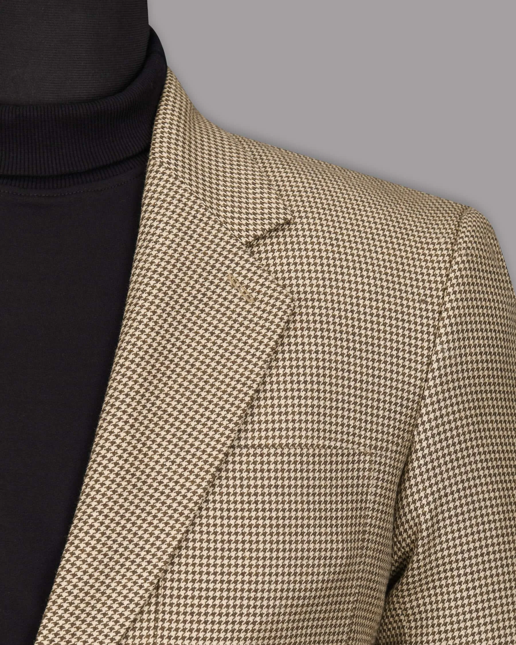 Akaroa with Millbrook Brown Houndstooth Wool Rich Blazer