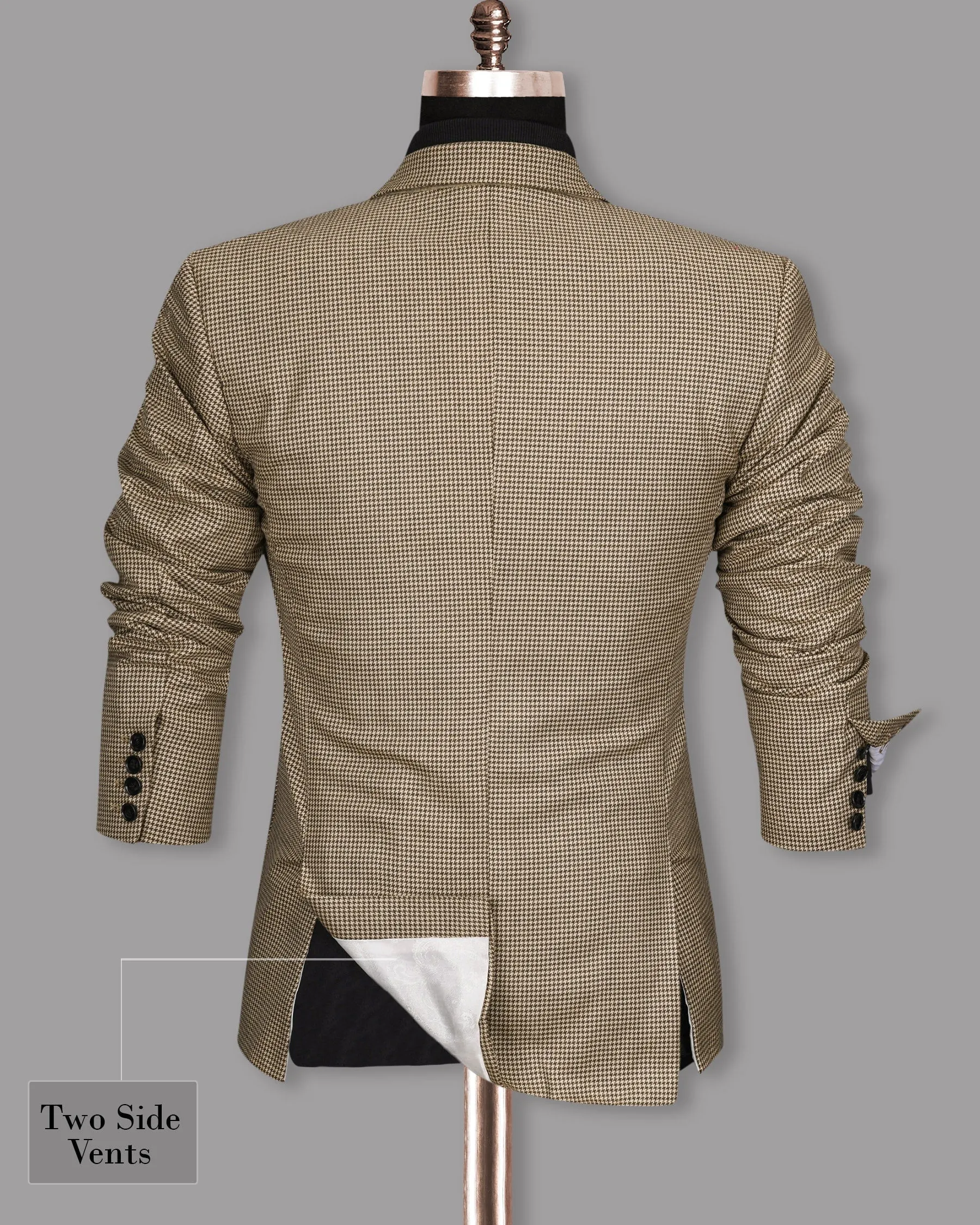 Akaroa with Millbrook Brown Houndstooth Wool Rich Blazer