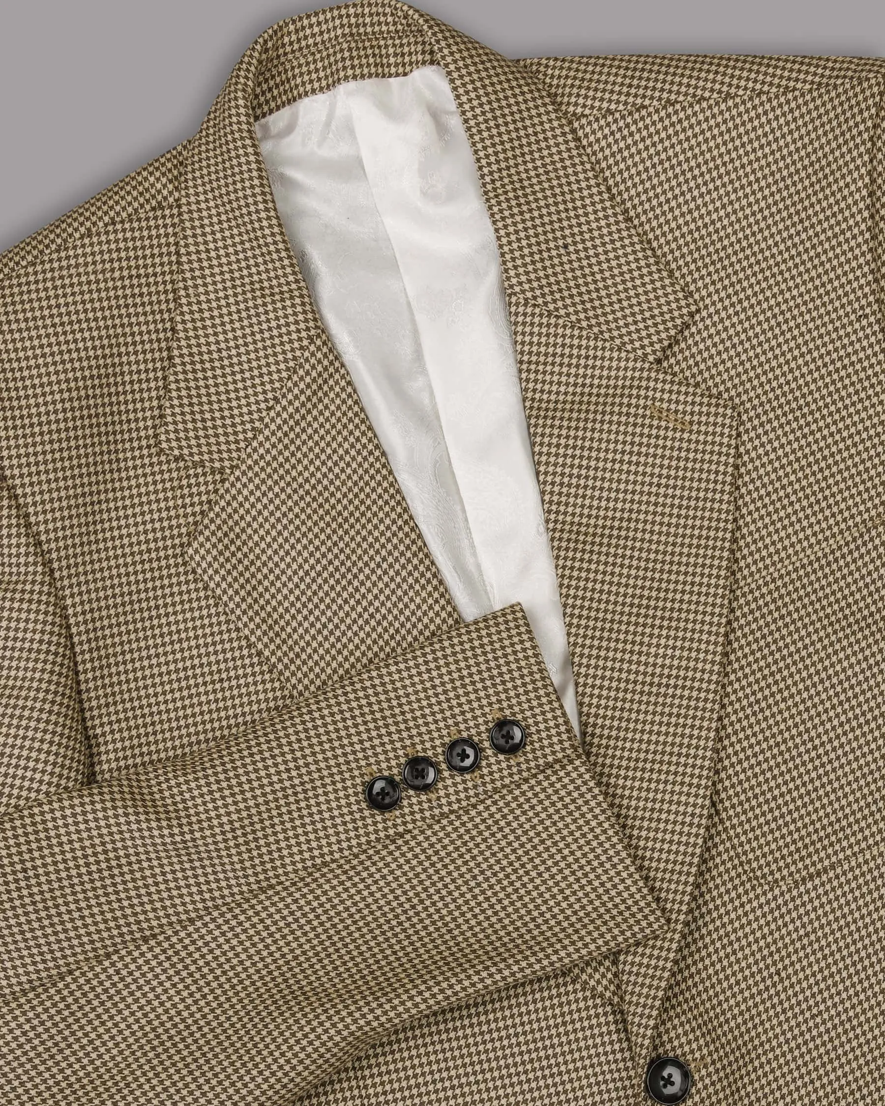Akaroa with Millbrook Brown Houndstooth Wool Rich Blazer