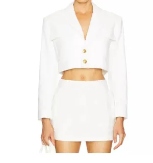 A.L.C. - Banks Cropped Tailored Boucle Jacket