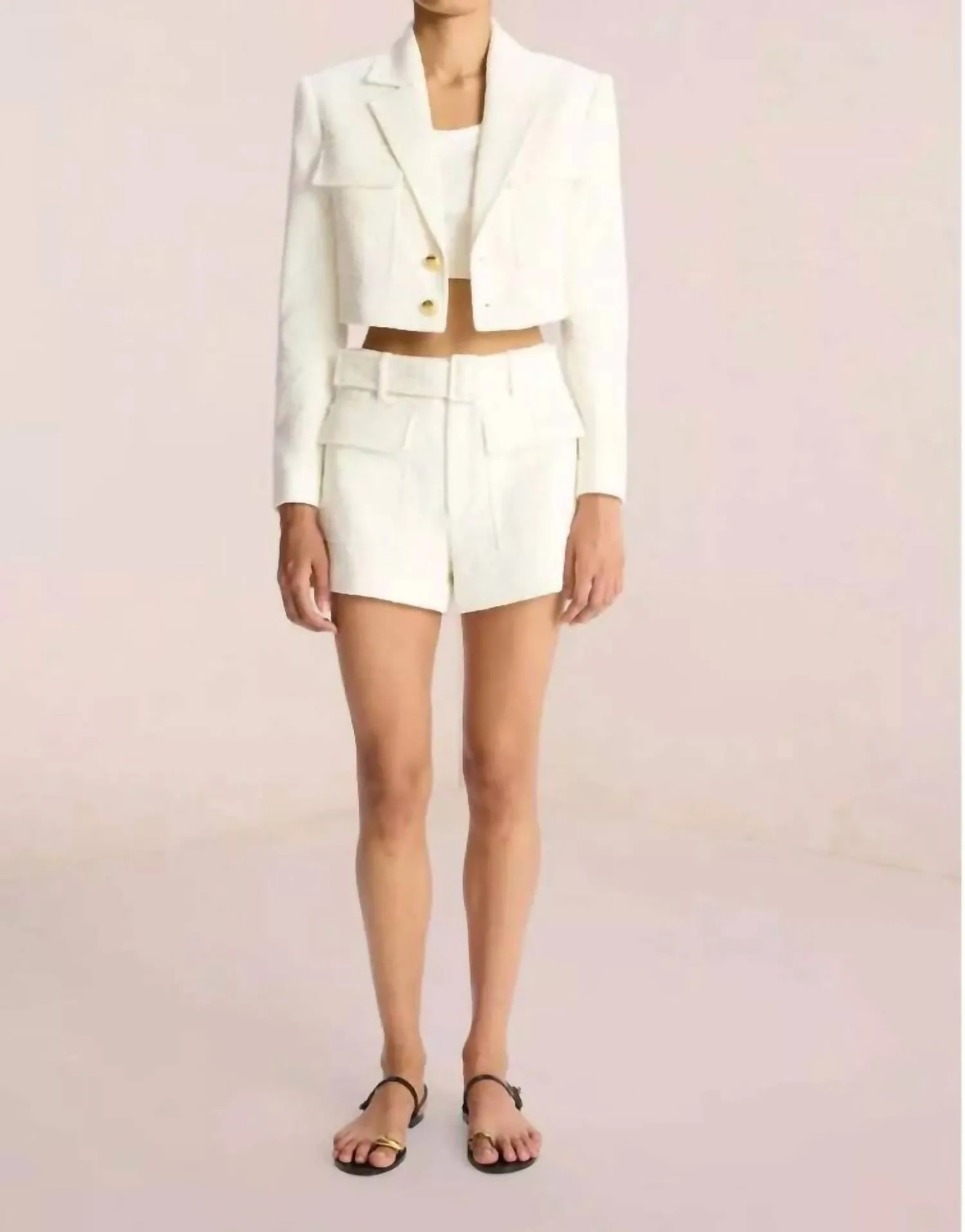 A.L.C. - Banks Cropped Tailored Boucle Jacket
