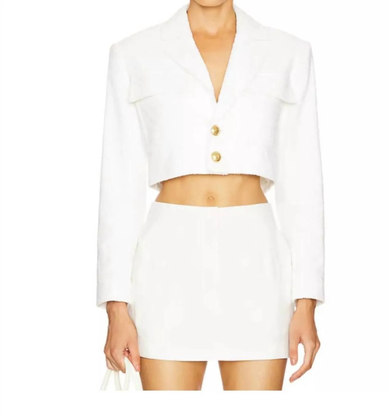 A.L.C. - Banks Cropped Tailored Boucle Jacket