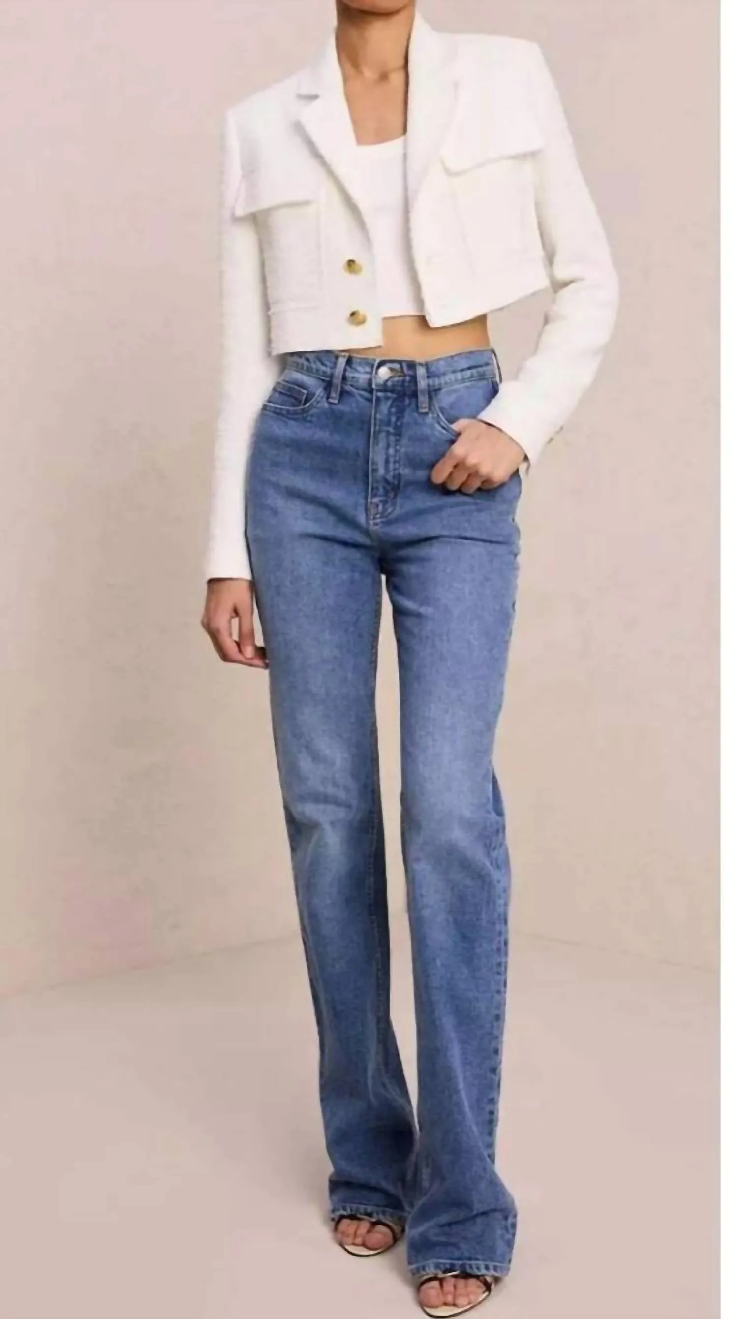 A.L.C. - Banks Cropped Tailored Boucle Jacket