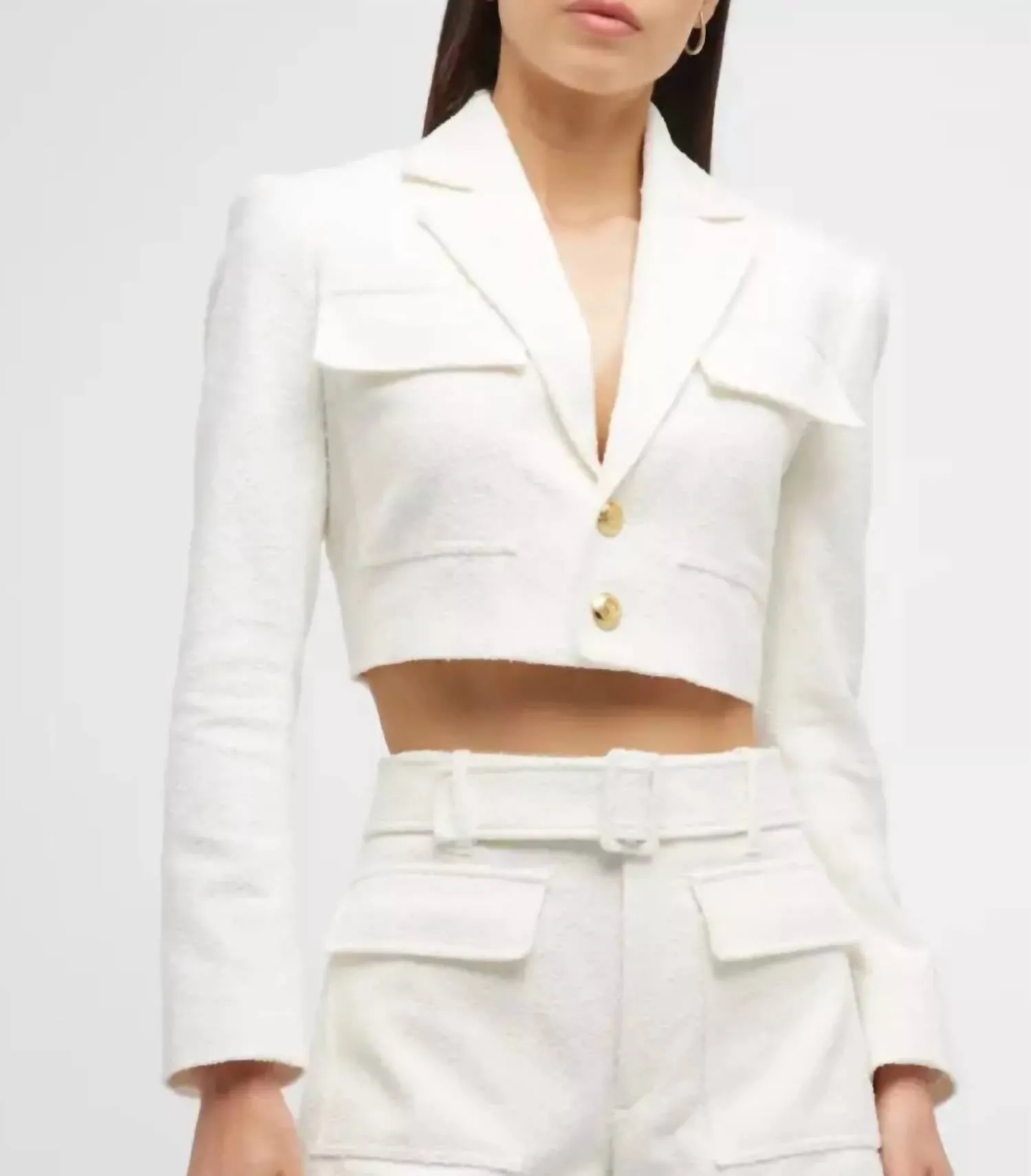 A.L.C. - Banks Cropped Tailored Boucle Jacket