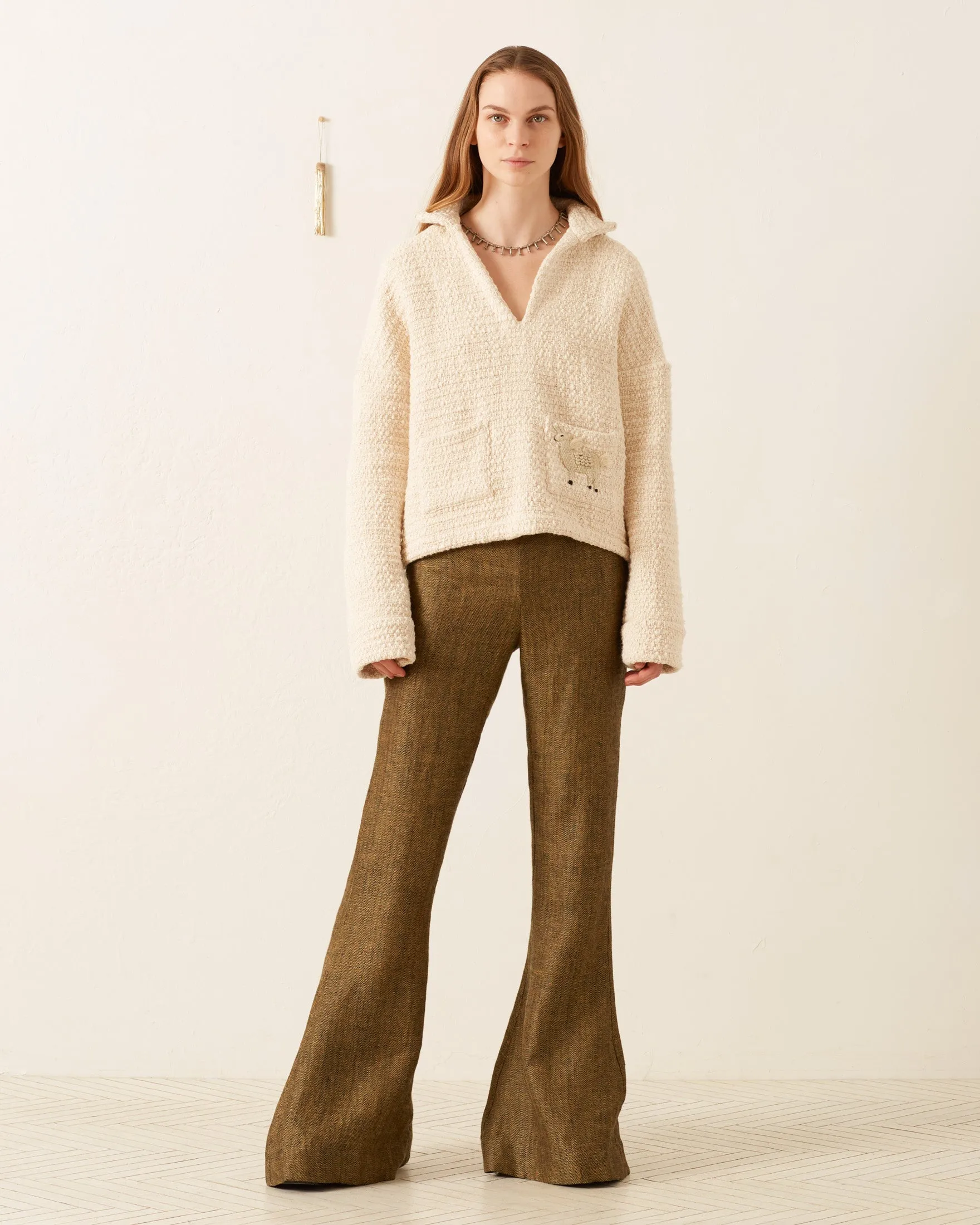 Allegra Pearl Boucle Top