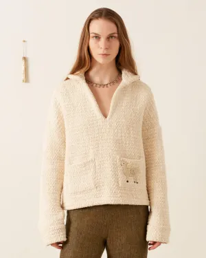Allegra Pearl Boucle Top