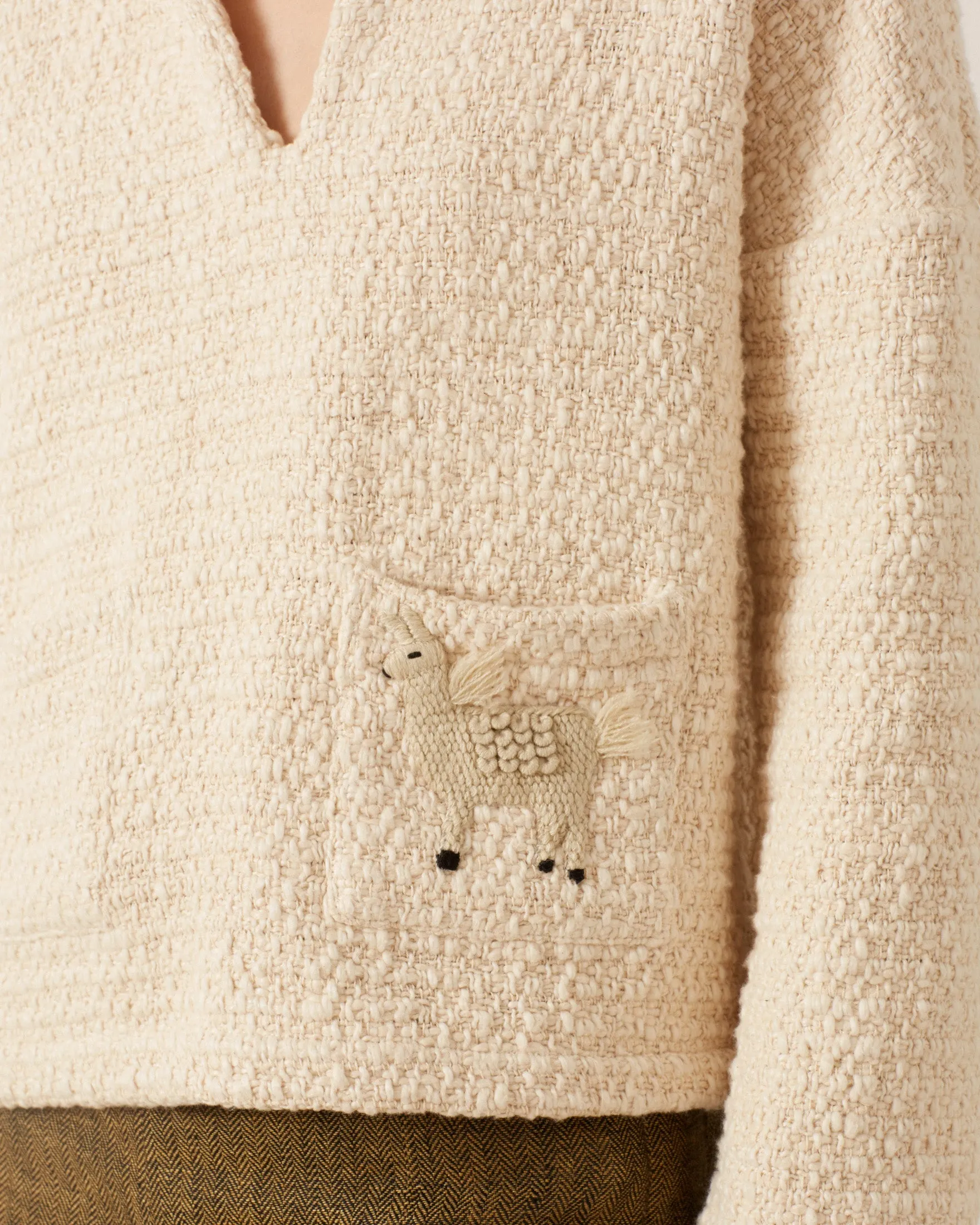 Allegra Pearl Boucle Top