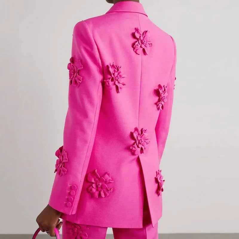 Alma Neon Pink Blazer & Pants Sets