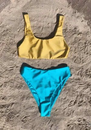 AMARA MID-HIGH WAISTED BOTTOM - LAGOON