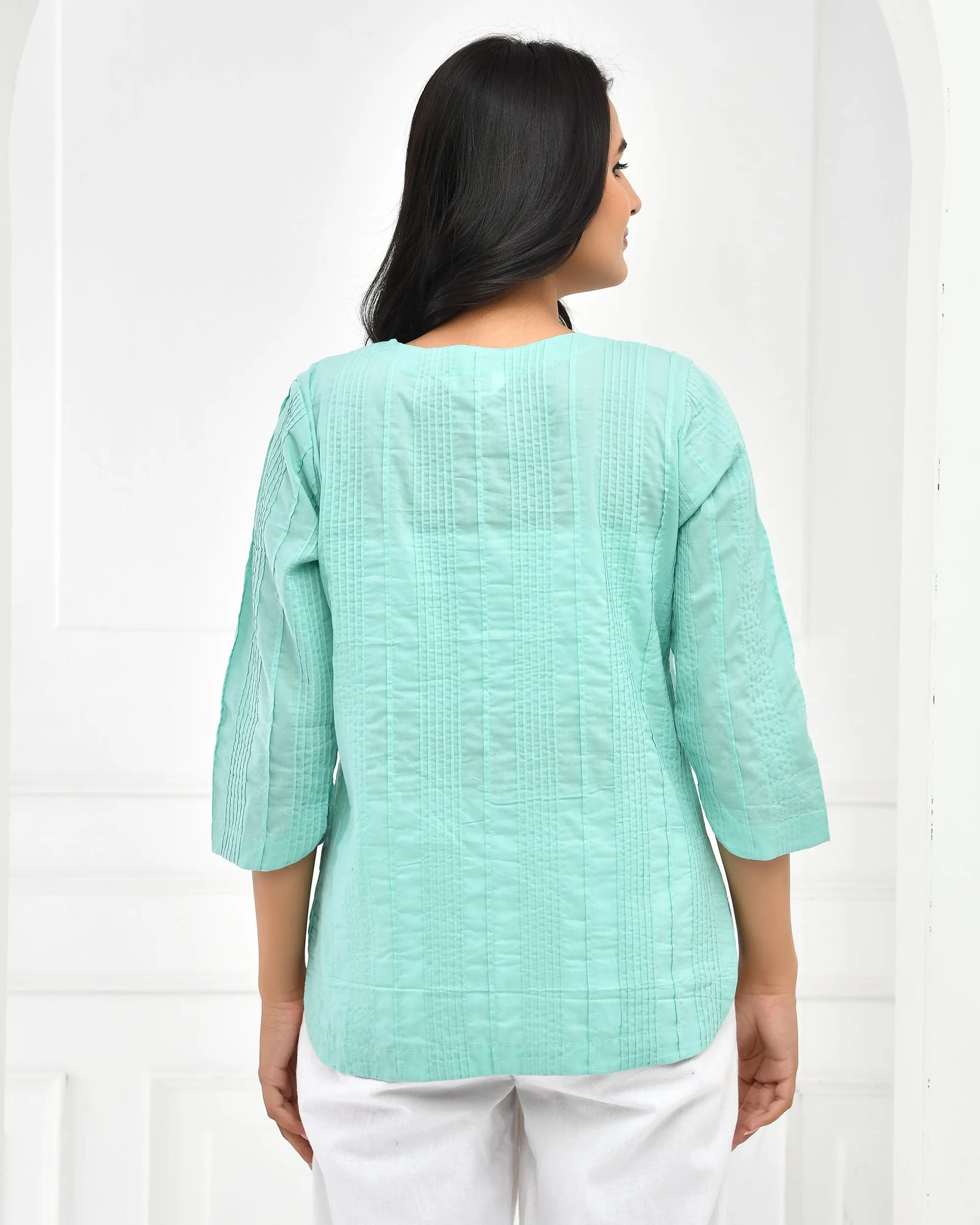 Aqua Everyday Cotton Top