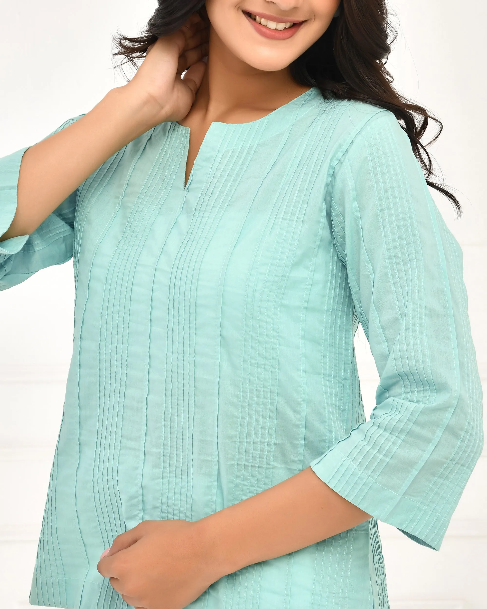 Aqua Everyday Cotton Top