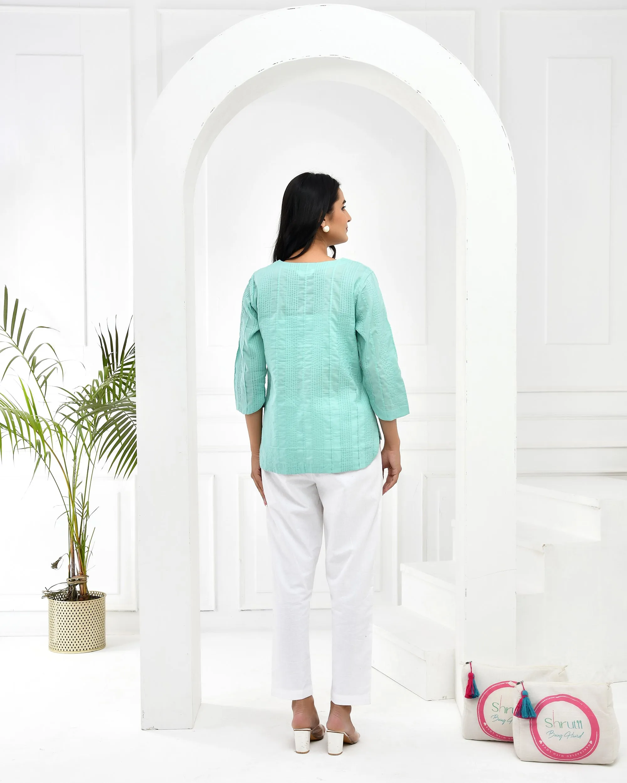 Aqua Everyday Cotton Top