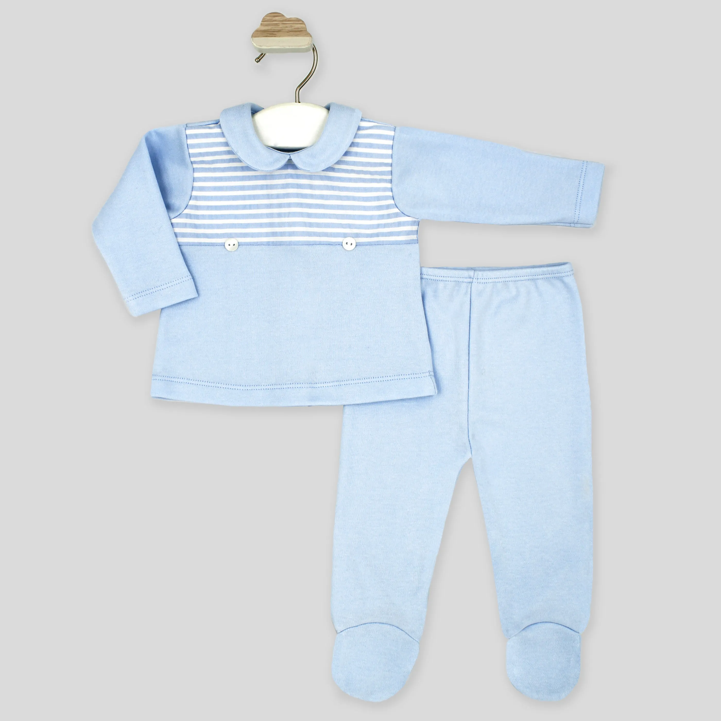 AW24 Rapife Baby Boy Blue & White Stripe Set 4302