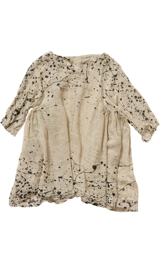 Banana Blue Navy Flax Splash Tunic