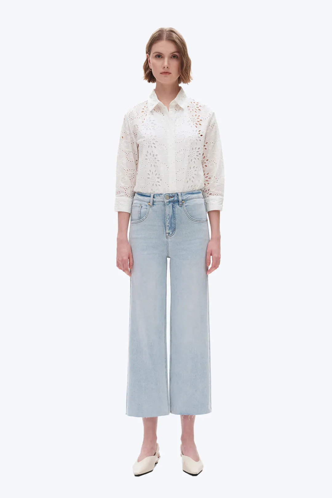 Bayeas High Rise Wide Leg Denim