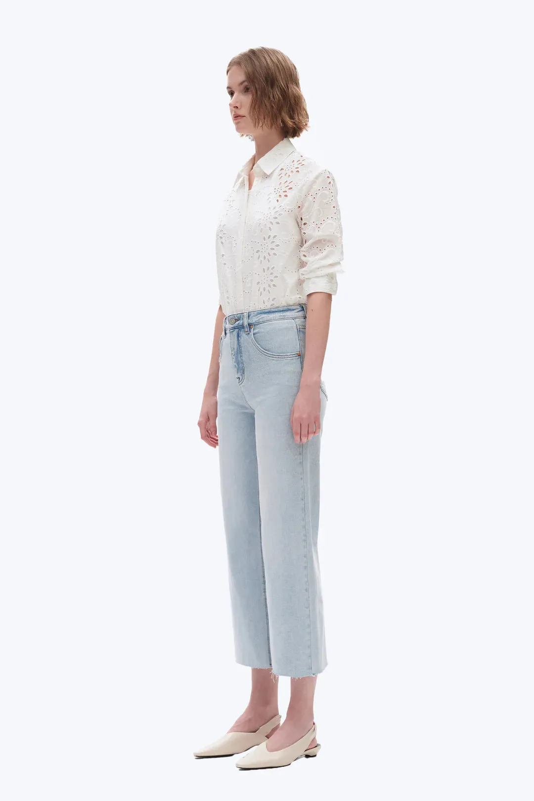 Bayeas High Rise Wide Leg Denim