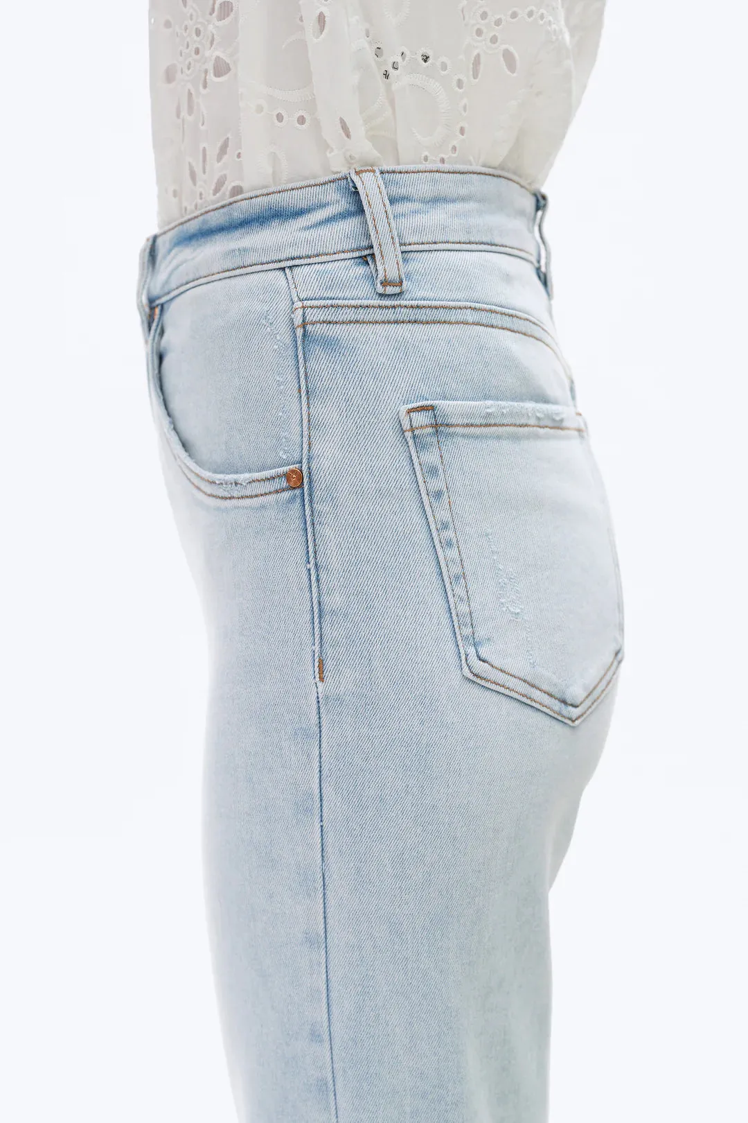 Bayeas High Rise Wide Leg Denim