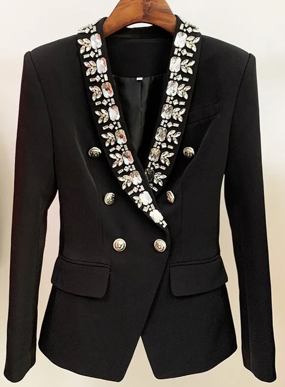 Beading Shawl Collar Blazer