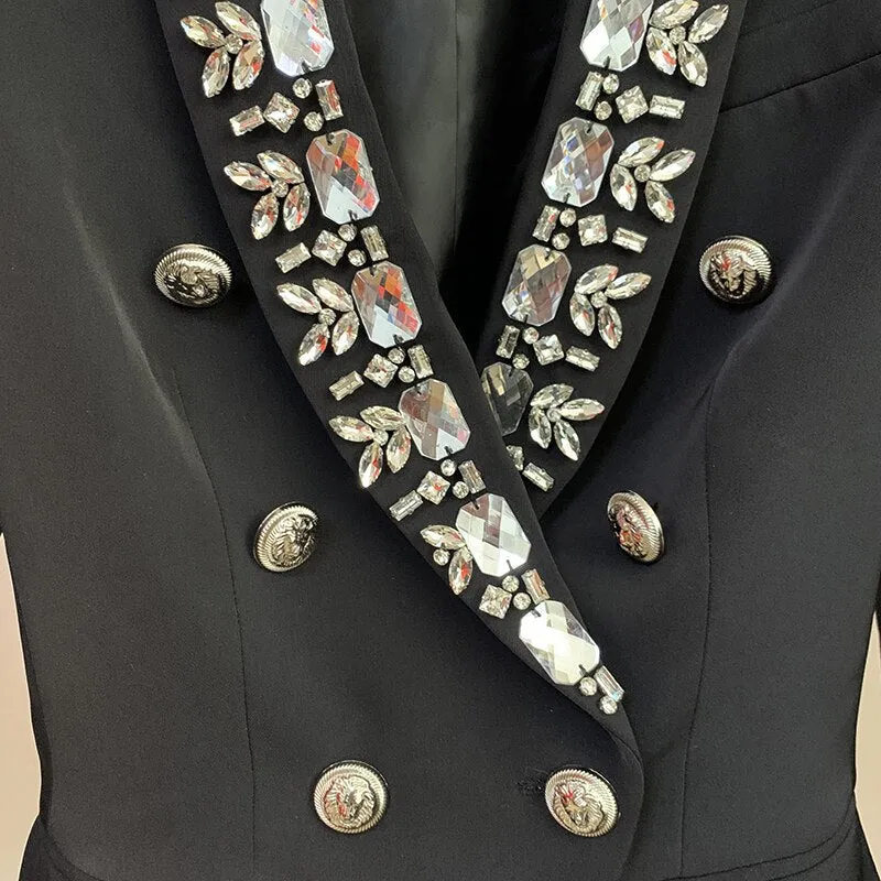 Beading Shawl Collar Blazer