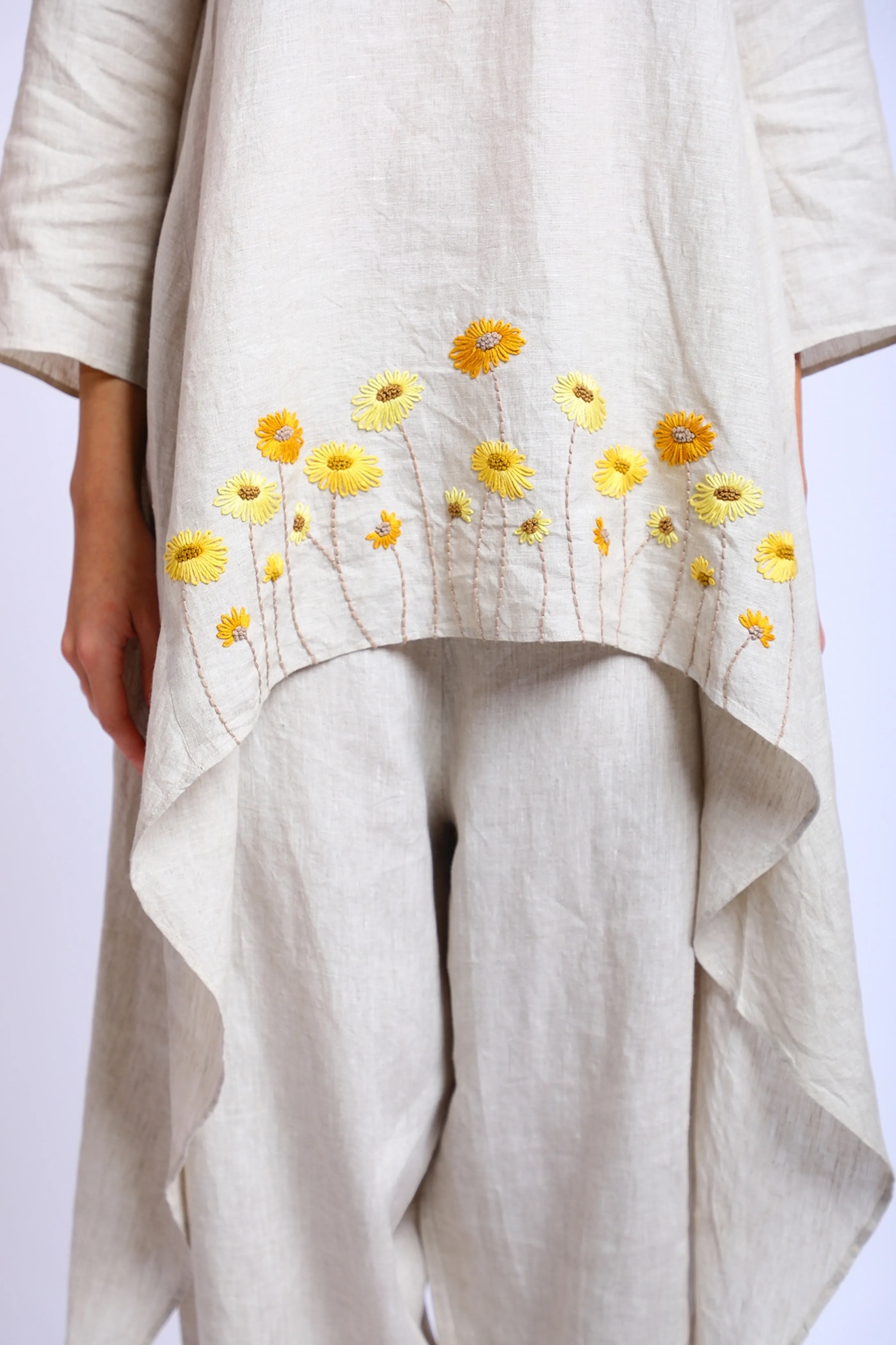 Beige Asymetrical Lounge Tunic