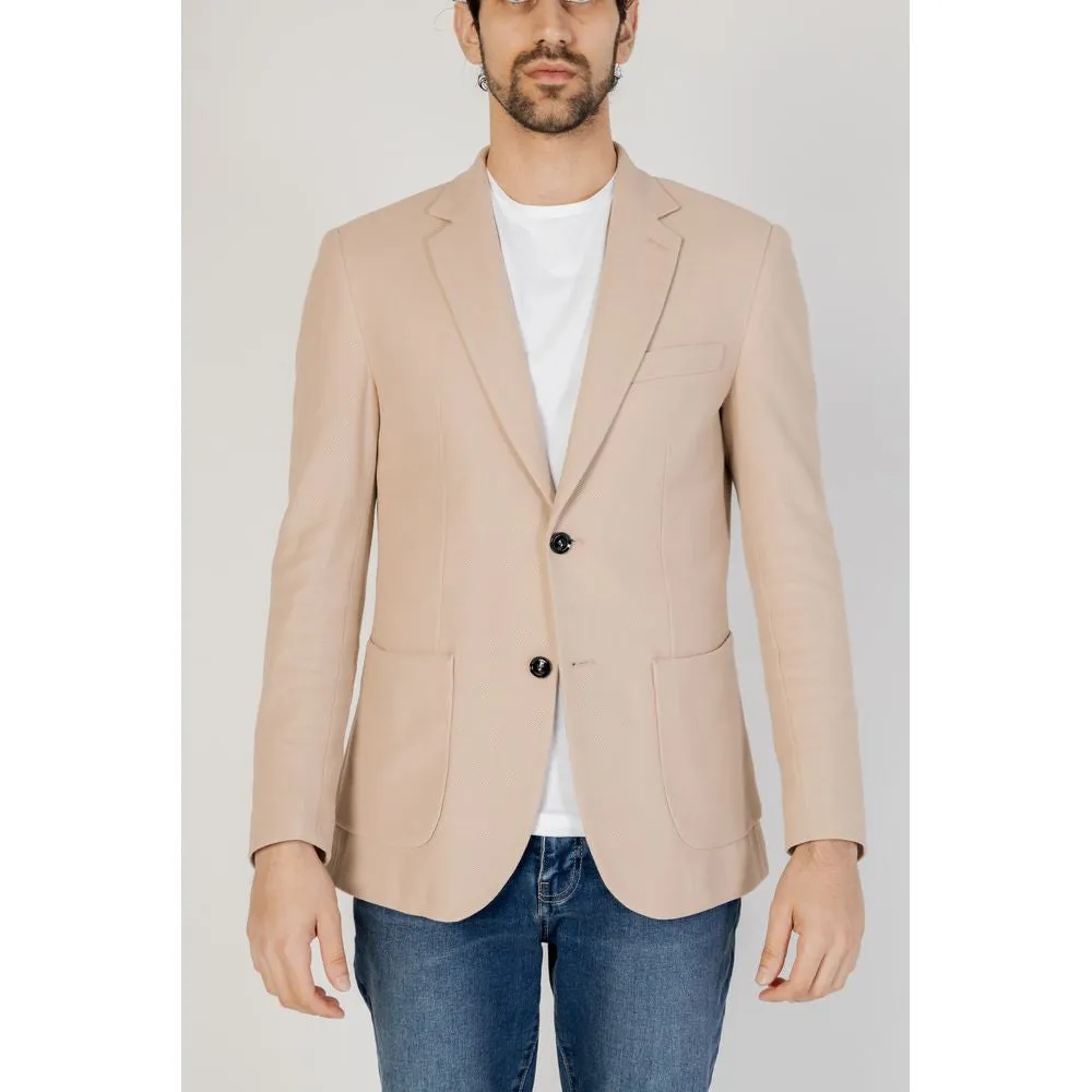 Beige Cotton Blazer