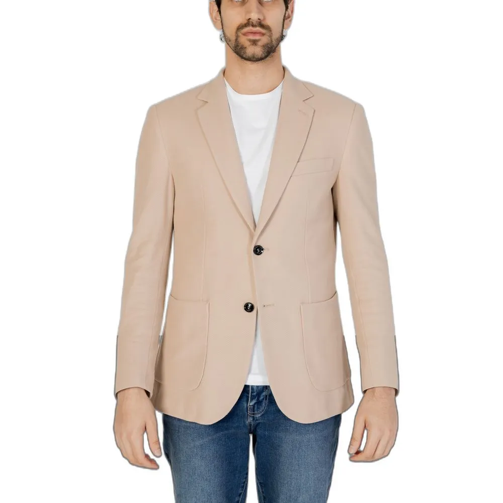 Beige Cotton Blazer