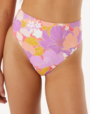 Bell Bottom Blooms High Waist High Leg Bikini Bottom