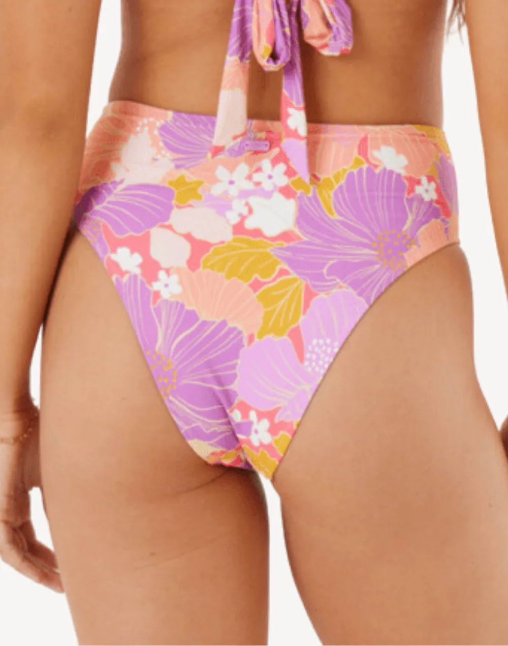 Bell Bottom Blooms High Waist High Leg Bikini Bottom
